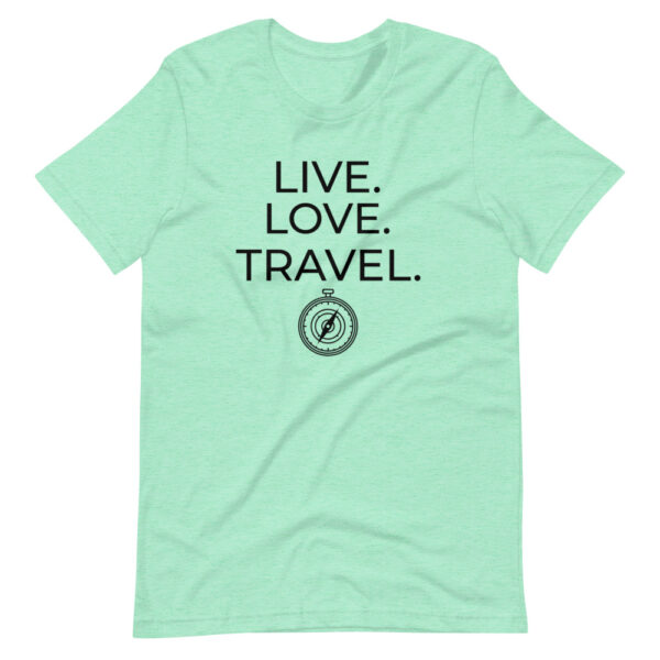 Unisex-T-Shirt “Live. Love. Travel”